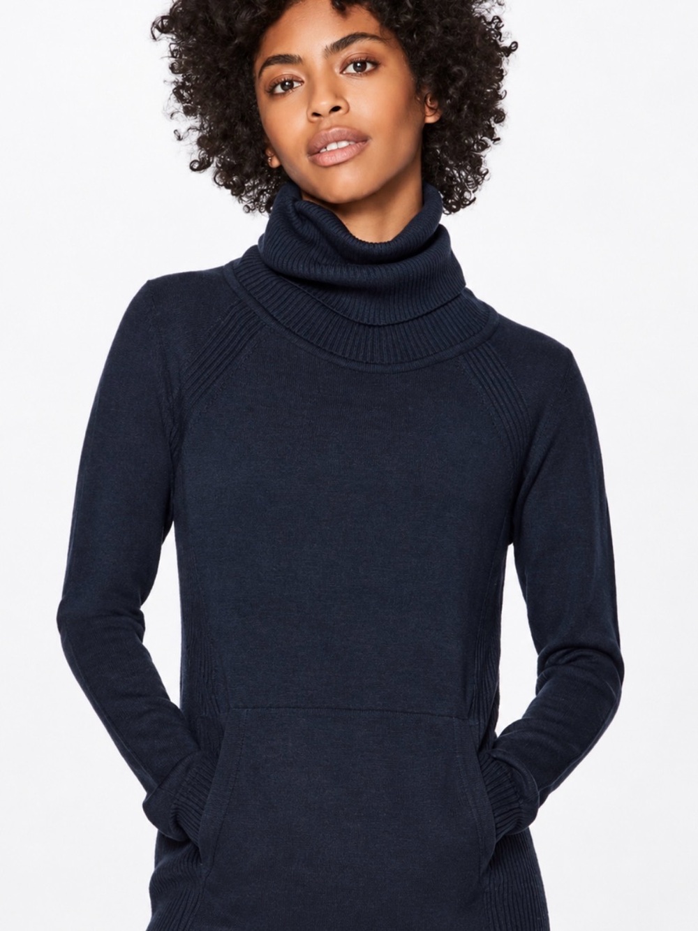 Lululemon Sweat & Savasana Merino Wool Turtleneck Sweater Navy Size 6